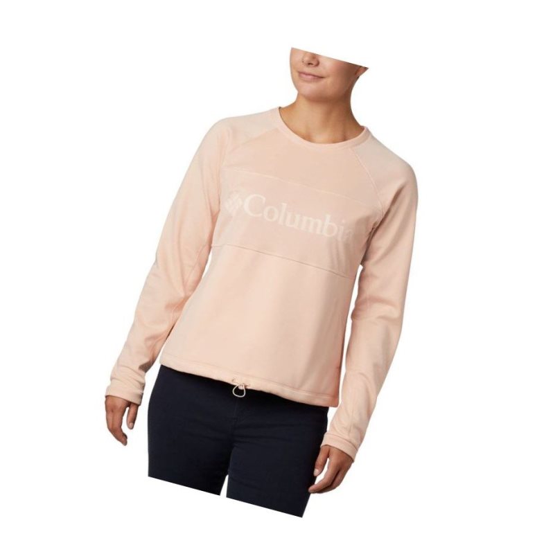 Bluza Columbia Windgates Fleece Crew Damskie Różowe | 90PVKQNZR