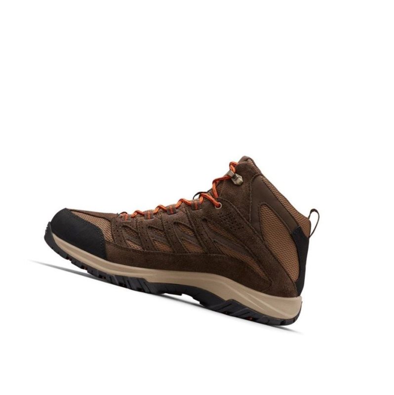 Buty Trekkingowe Columbia Crestwood Mid Waterproof Wide Męskie Ciemny Brązowe | 02LZJPUDA