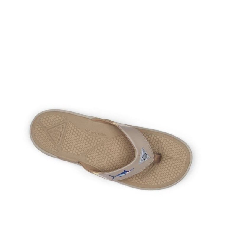 Japonki Columbia PFG Fish Flip Sandal Męskie Khaki | 12GPRBWCY