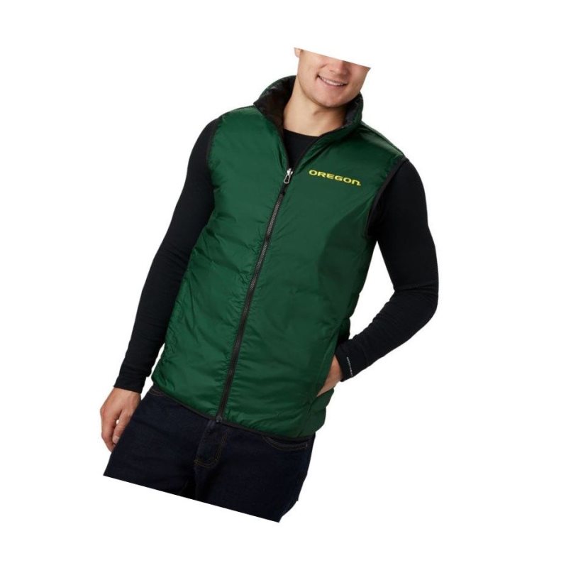 Kamizelka Columbia Collegiate Lake 22 Reversible - Oregon Męskie Czarne | 80YUIDRTN