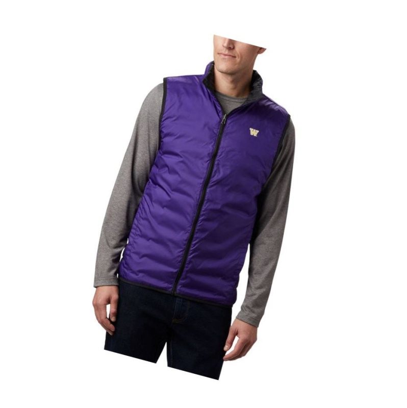 Kamizelka Columbia Collegiate Lake 22 Reversible - Washington Męskie Czarne Fioletowe | 92XYMALIQ