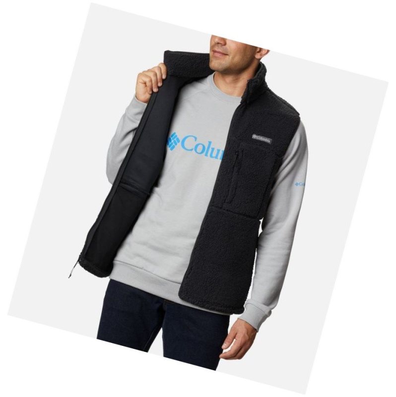 Kamizelka Columbia Mountainside Sherpa Fleece Męskie Czarne | 21KMULOIR