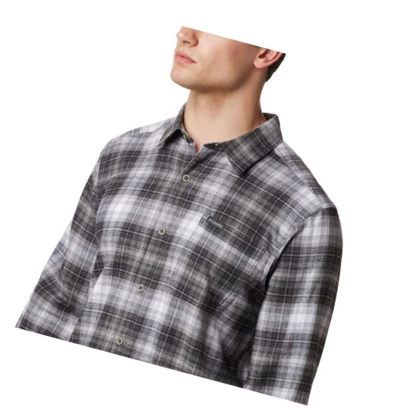 Koszule Columbia Boulder Ridge?Long Sleeve Flannel Męskie Czarne | 73XUFIEVD