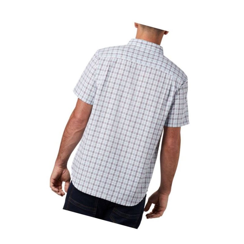 Koszule Columbia Brentyn Trail Short Sleeve Seersucker Tall Męskie Niebieskie | 14PVNOTFI