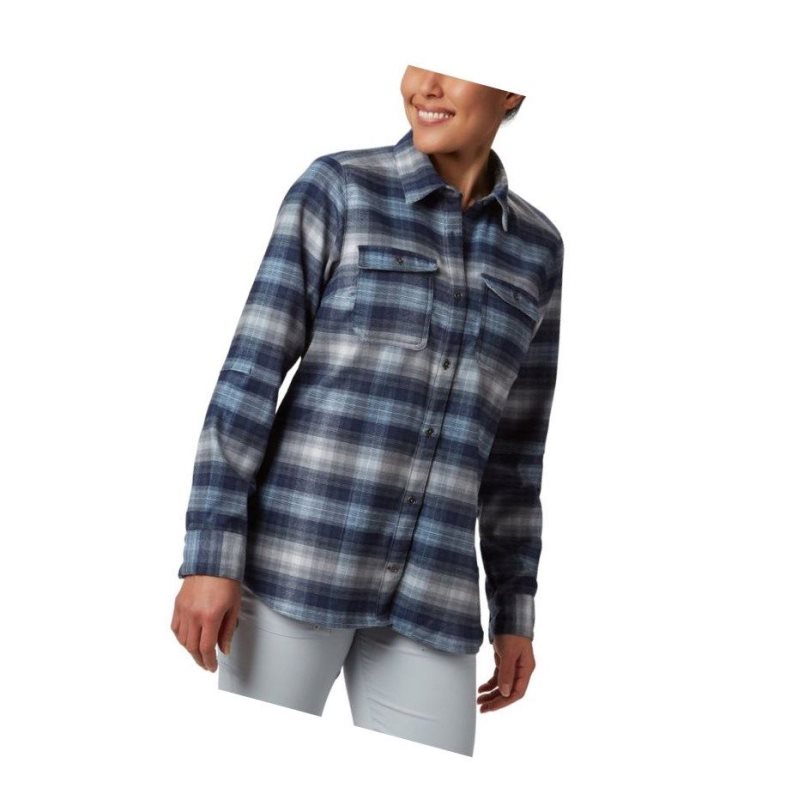 Koszule Columbia Bryce Canyon Stretch Flannel Damskie Granatowe | 83FUPXLBI