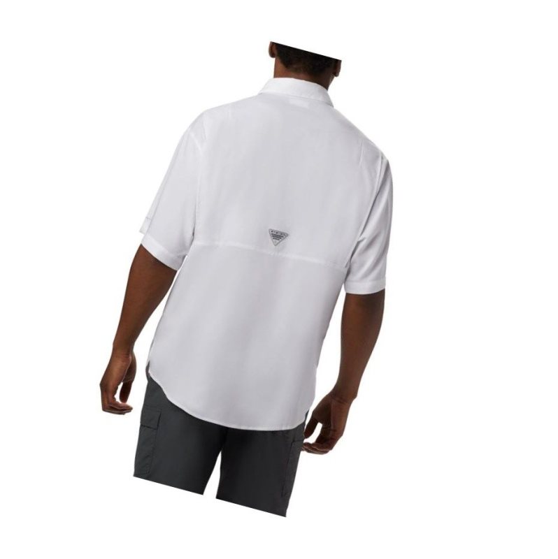 Koszule Columbia Collegiate PFG Tamiami Short Sleeve - LSU Męskie Białe | 03BNQJLKW