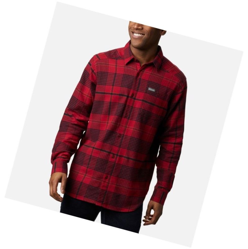 Koszule Columbia Cornell Woods Flannel Long Sleeve Big Męskie Czerwone | 06EHVMQIG