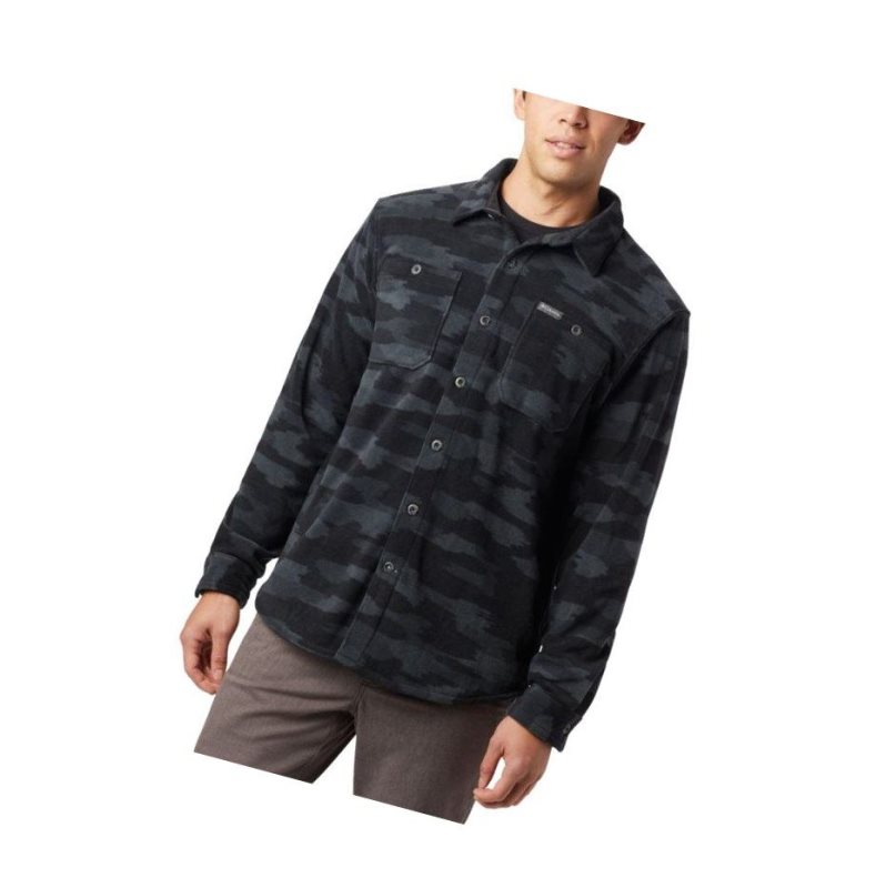 Koszule Columbia Flare Gun Fleece Over Męskie Czarne Camo | 78PLHAREV