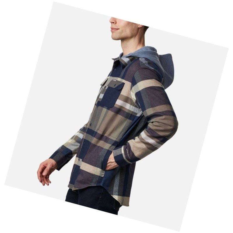 Koszule Columbia Flare Gun Stretch Flannel Męskie Granatowe Brązowe | 26YDOJTVC