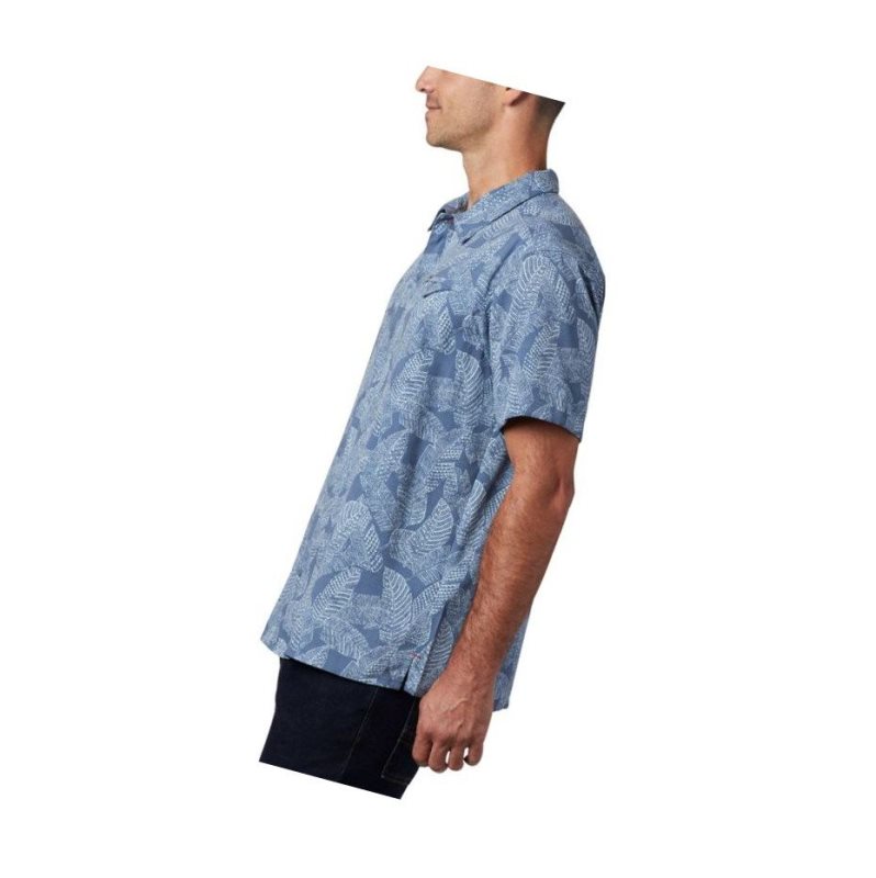 Koszule Columbia Lakeside Trail Short Sleeve Tall Męskie Niebieskie | 75QJKIMFP