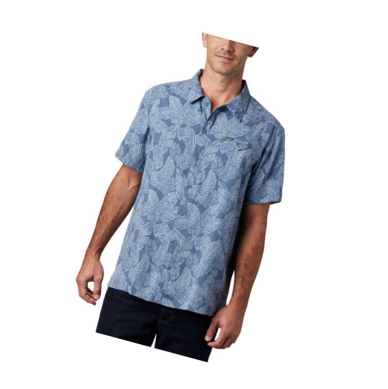 Koszule Columbia Lakeside Trail Short Sleeve Tall Męskie Niebieskie | 75QJKIMFP