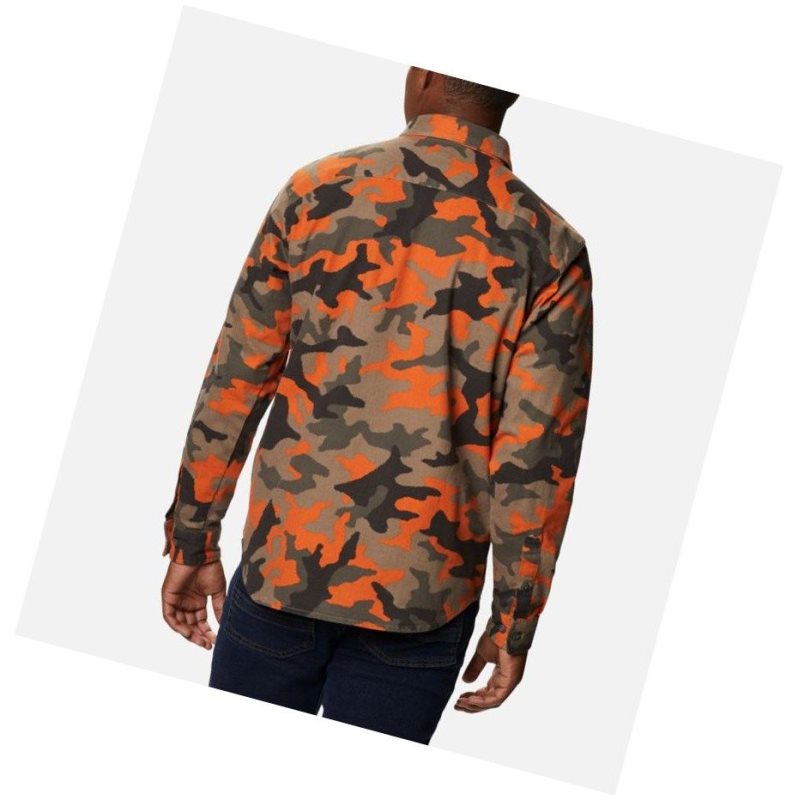 Koszule Columbia Outdoor Elements Printed Flannel Męskie Camo | 26FWZUEDM