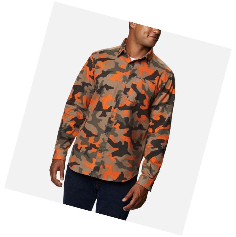 Koszule Columbia Outdoor Elements Printed Flannel Męskie Camo | 26FWZUEDM