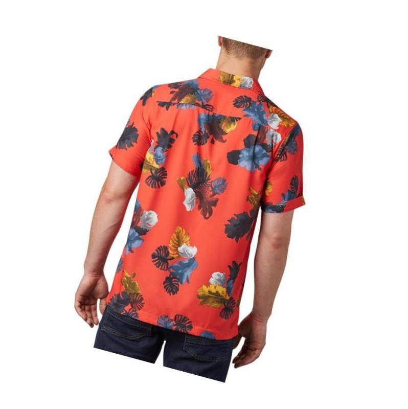 Koszule Columbia Outdoor Elements Short Sleeve Print Męskie Czerwone | 97DLRPCVH