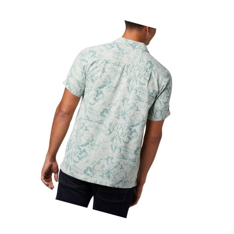 Koszule Columbia Outdoor Elements Short Sleeve Print Męskie Zielone | 50WJGFVEL