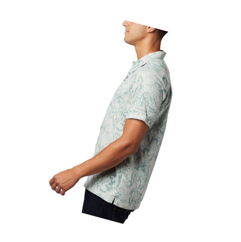 Koszule Columbia Outdoor Elements Short Sleeve Print Męskie Zielone | 50WJGFVEL