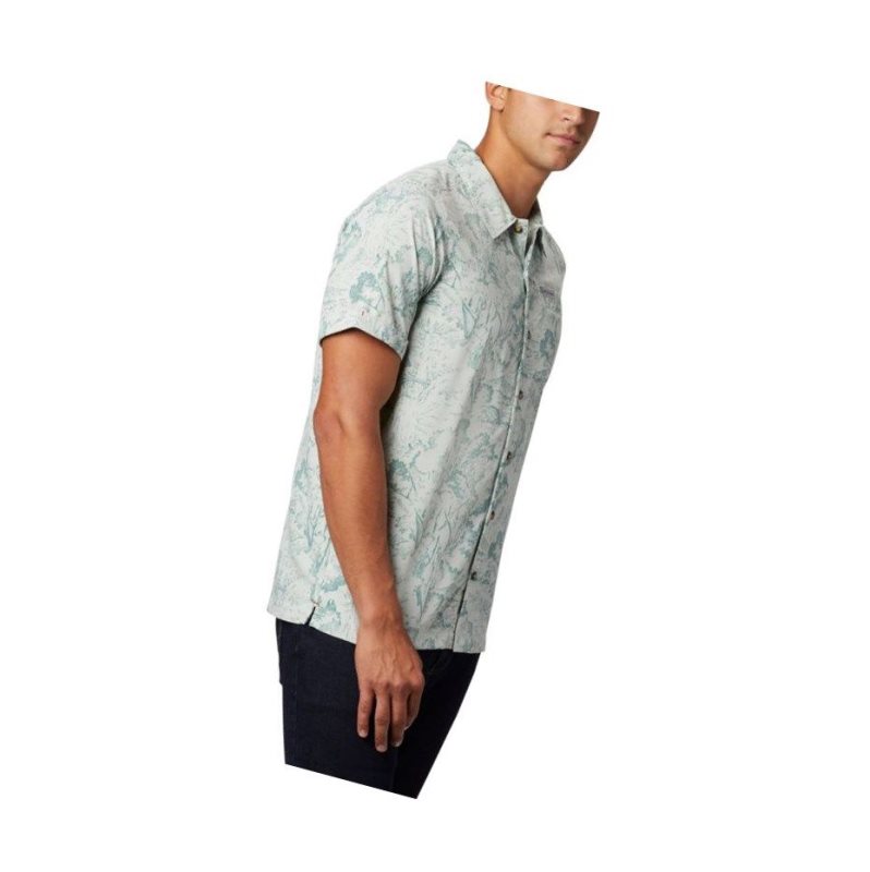 Koszule Columbia Outdoor Elements Short Sleeve Print Męskie Zielone | 50WJGFVEL