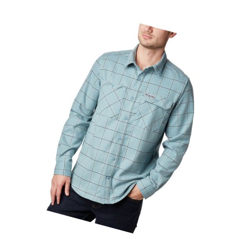 Koszule Columbia Outdoor Elements Stretch Flannel Męskie Niebieskie | 98WSJMXOC