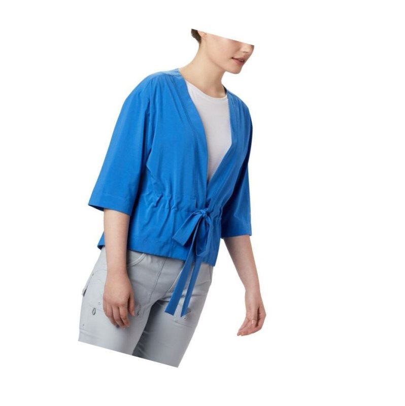 Koszule Columbia PFG Armadale 3/4 Sleeve Wrap Damskie Niebieskie | 86HENIADP