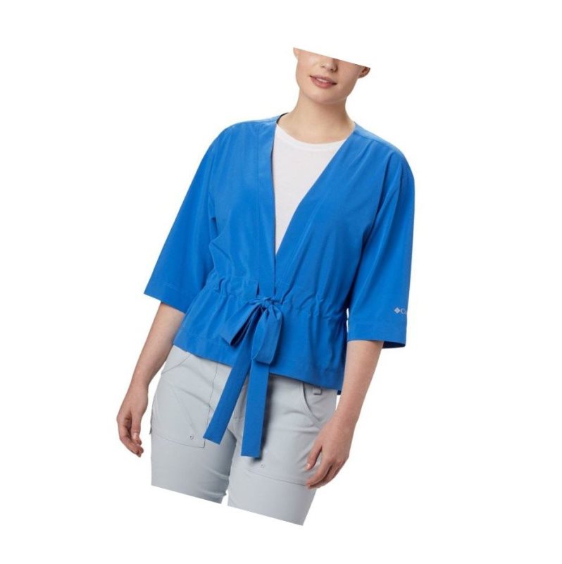 Koszule Columbia PFG Armadale 3/4 Sleeve Wrap Damskie Niebieskie | 86HENIADP