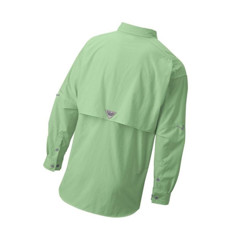 Koszule Columbia PFG Bahama II Long Sleeve Męskie Zielone | 74POEXMFJ