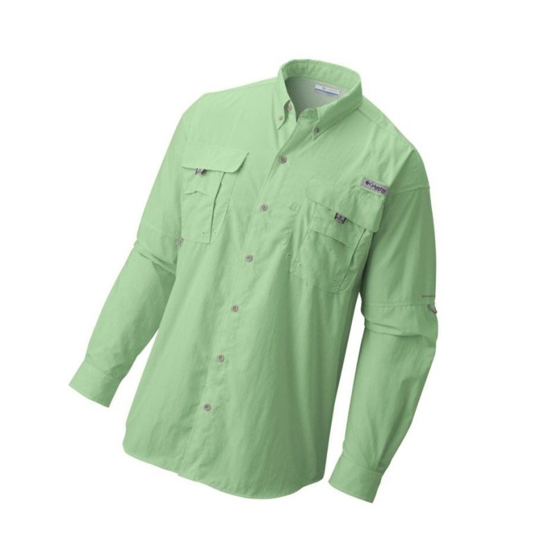 Koszule Columbia PFG Bahama II Long Sleeve Męskie Zielone | 74POEXMFJ