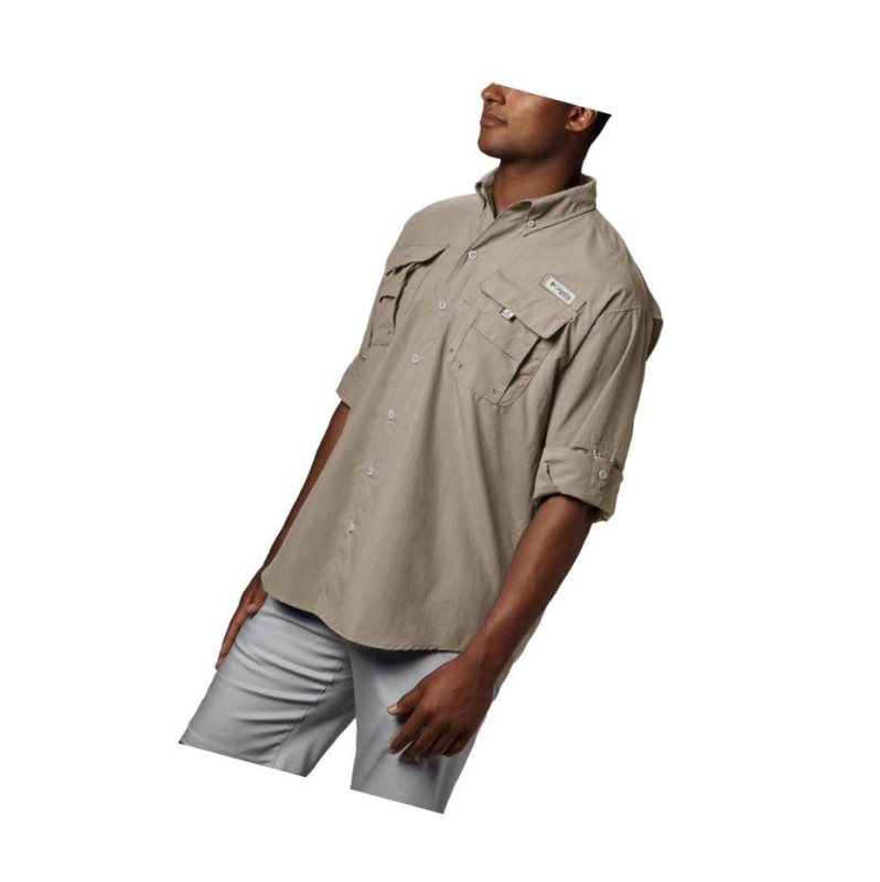 Koszule Columbia PFG Bahama II Long Sleeve Męskie Khaki | 70QGMDSXT