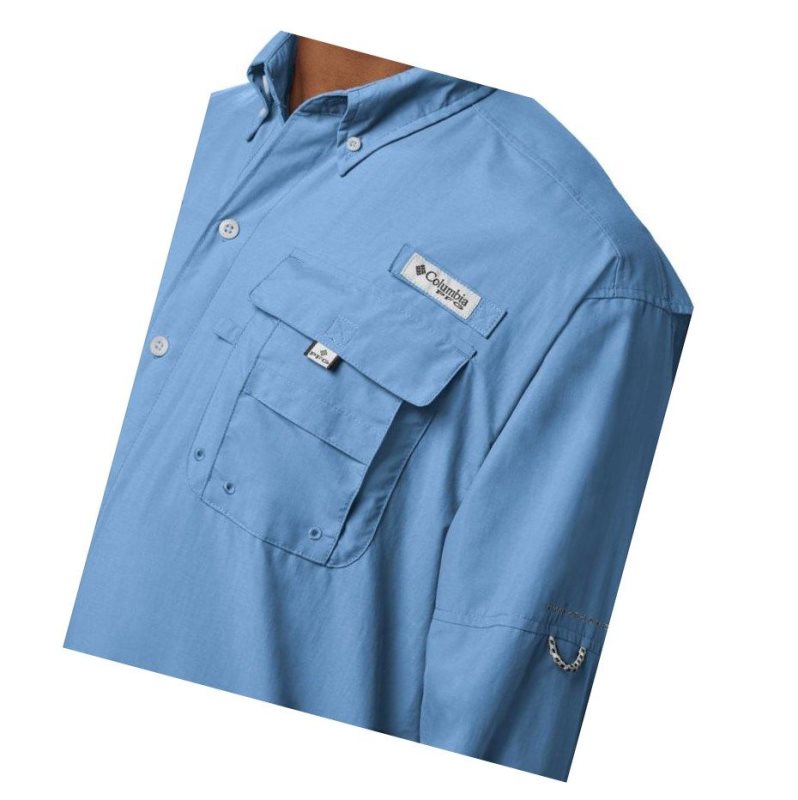 Koszule Columbia PFG Bahama II Long Sleeve Męskie Niebieskie | 85VYSBXKG