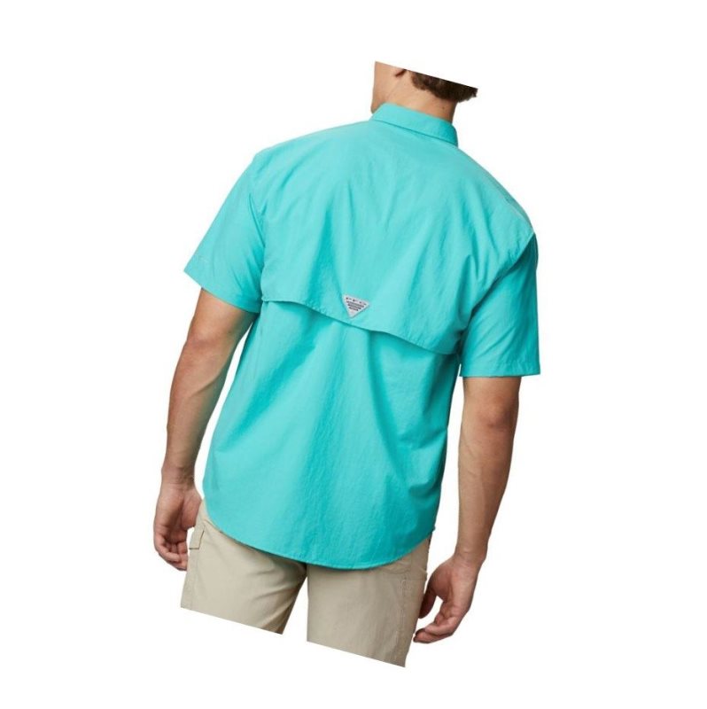 Koszule Columbia PFG Bahama II Short Sleeve Męskie Głęboka Turkusowe | 76XHIGVTO