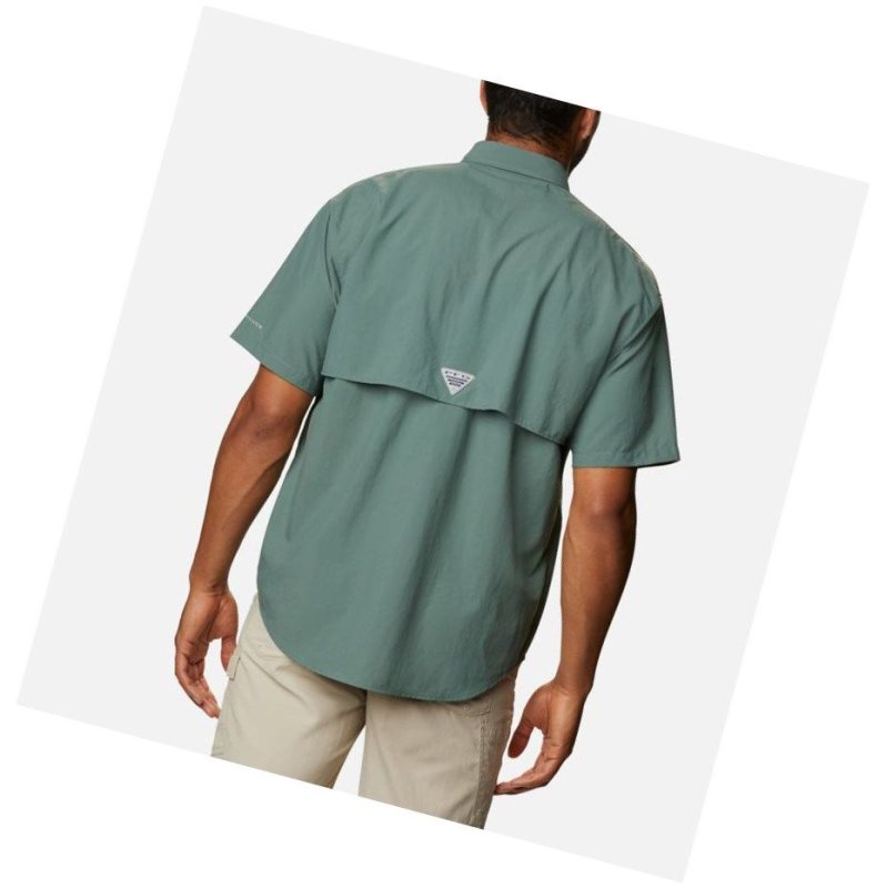 Koszule Columbia PFG Bahama II Short Sleeve Męskie Zielone | 74GDUKJRC