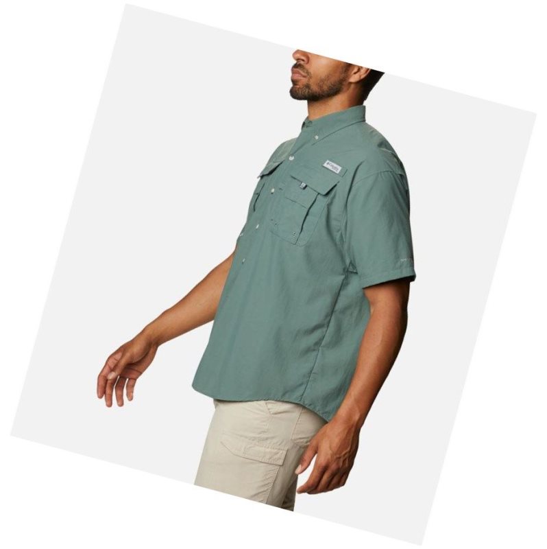 Koszule Columbia PFG Bahama II Short Sleeve Męskie Zielone | 74GDUKJRC