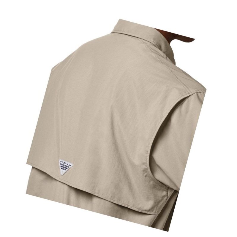 Koszule Columbia PFG Bahama II Short Sleeve Męskie Khaki | 67CFHSEPD