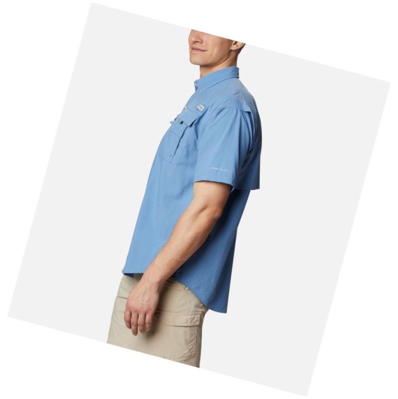 Koszule Columbia PFG Bahama II Short Sleeve Męskie Niebieskie | 56XNYOALP