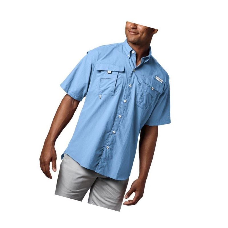 Koszule Columbia PFG Bahama II Short Sleeve Męskie Niebieskie | 41FOPJKDZ