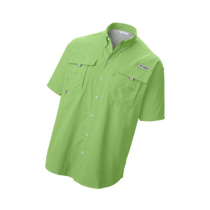 Koszule Columbia PFG Bahama II Short Sleeve Męskie Głęboka Zielone | 36WCDJTQM