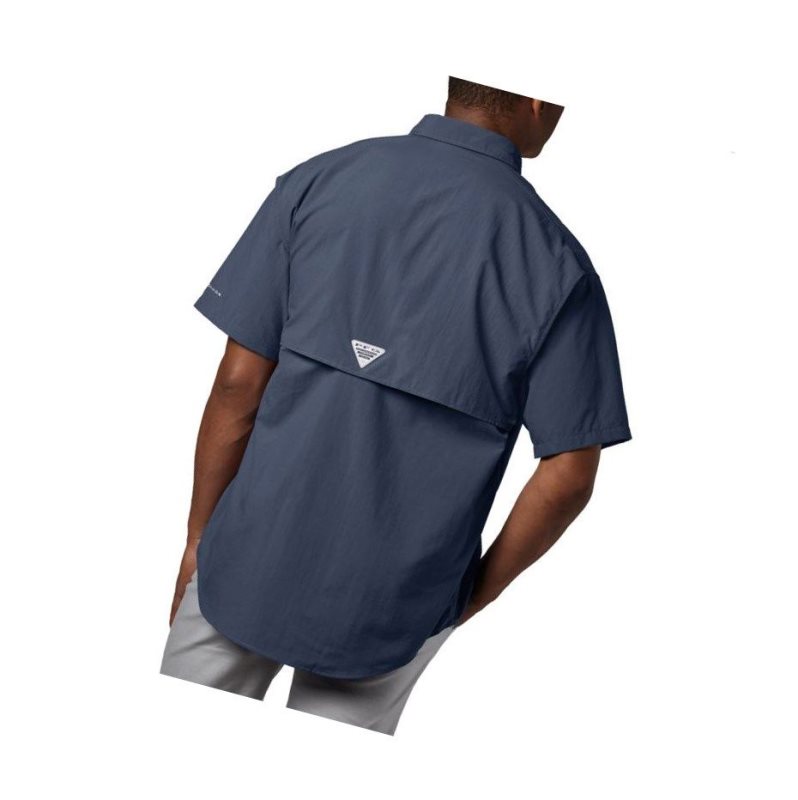 Koszule Columbia PFG Bahama II Short Sleeve Męskie Granatowe | 32KIPNTQC