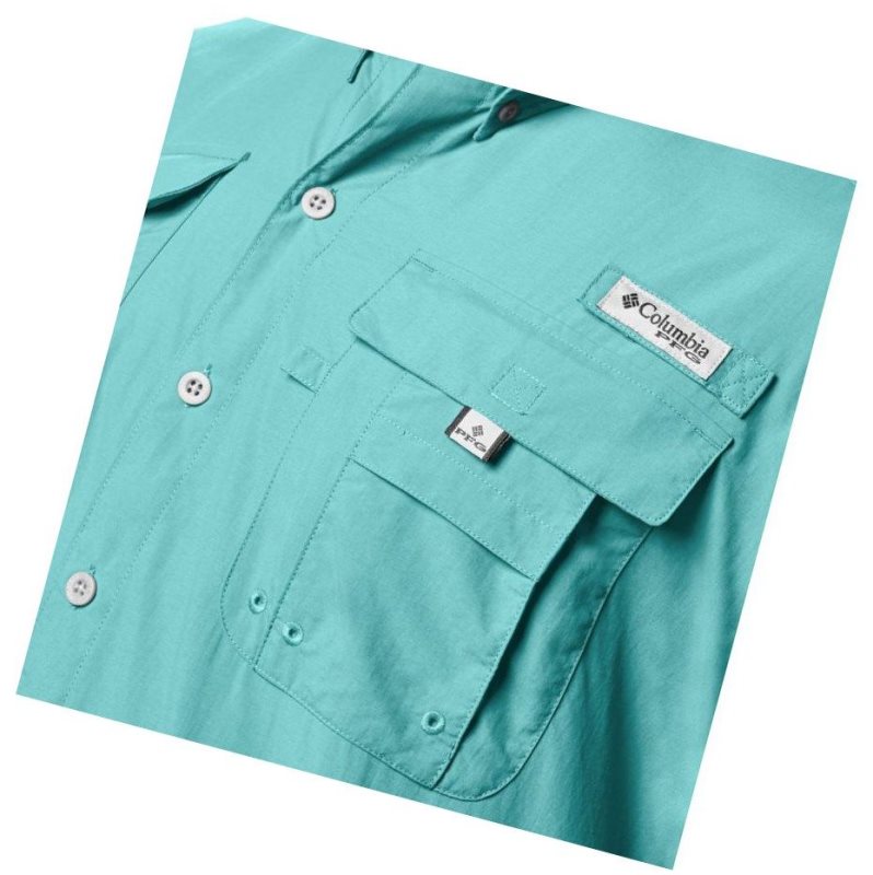 Koszule Columbia PFG Bahama II Short Sleeve Big Męskie Głęboka Niebieskie | 14RDYQBVC