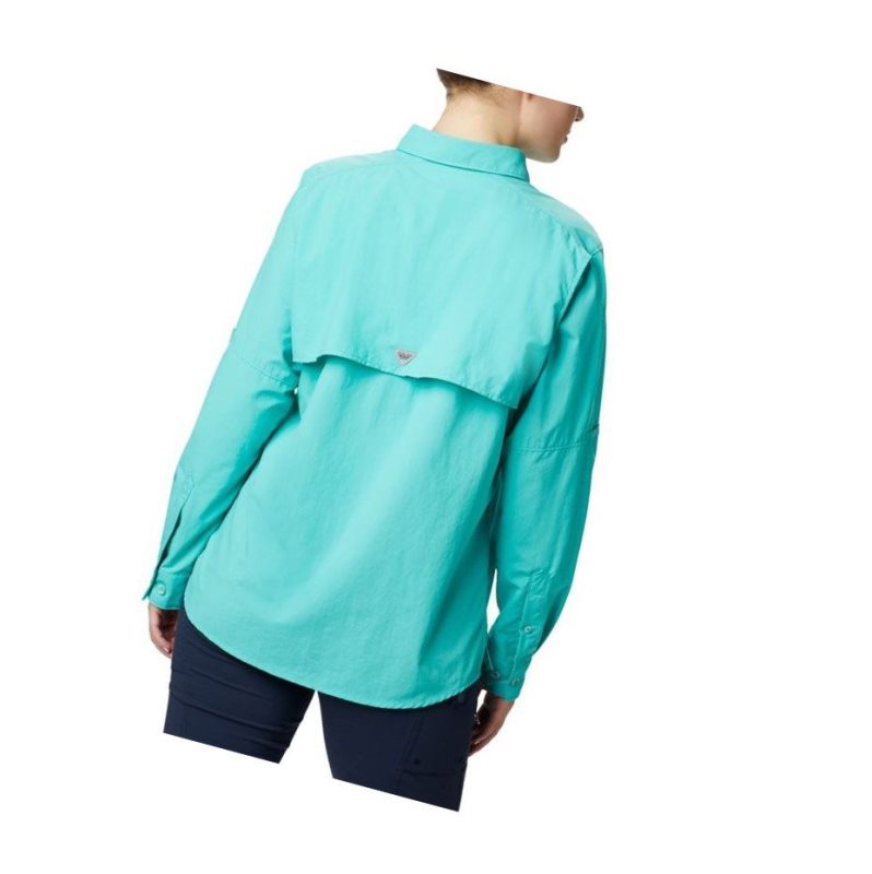 Koszule Columbia PFG Bahama Long Sleeve Damskie Niebieskie | 20NKMFWLG