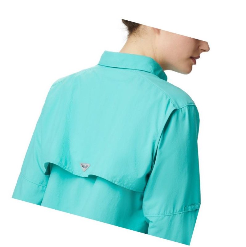 Koszule Columbia PFG Bahama Long Sleeve Damskie Niebieskie | 20NKMFWLG