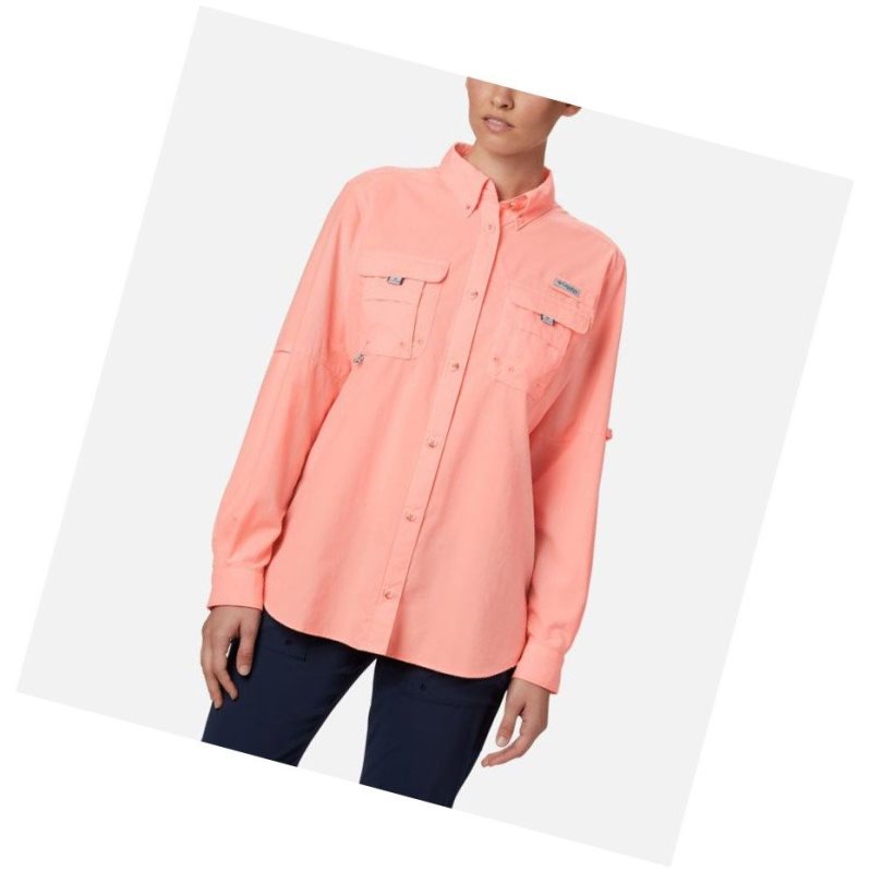 Koszule Columbia PFG Bahama Long Sleeve Damskie Różowe | 18ICZVDXW