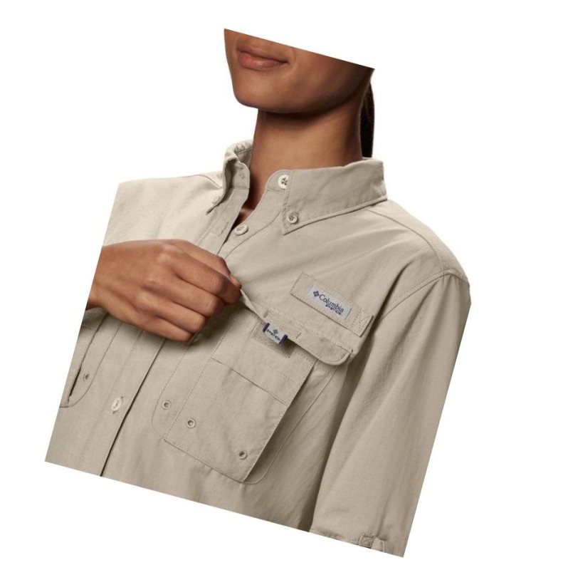 Koszule Columbia PFG Bahama Long Sleeve Damskie Khaki | 16NRYXOWD