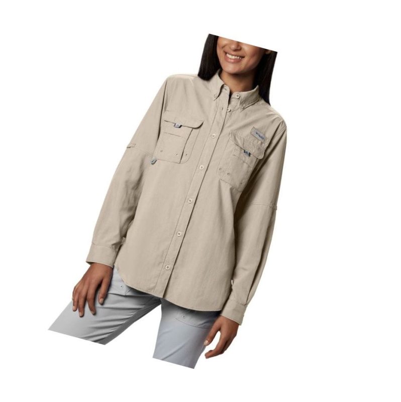 Koszule Columbia PFG Bahama Long Sleeve Damskie Khaki | 16NRYXOWD