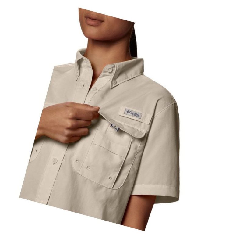 Koszule Columbia PFG Bahama Short Sleeve Damskie Khaki | 64SOHLQRC