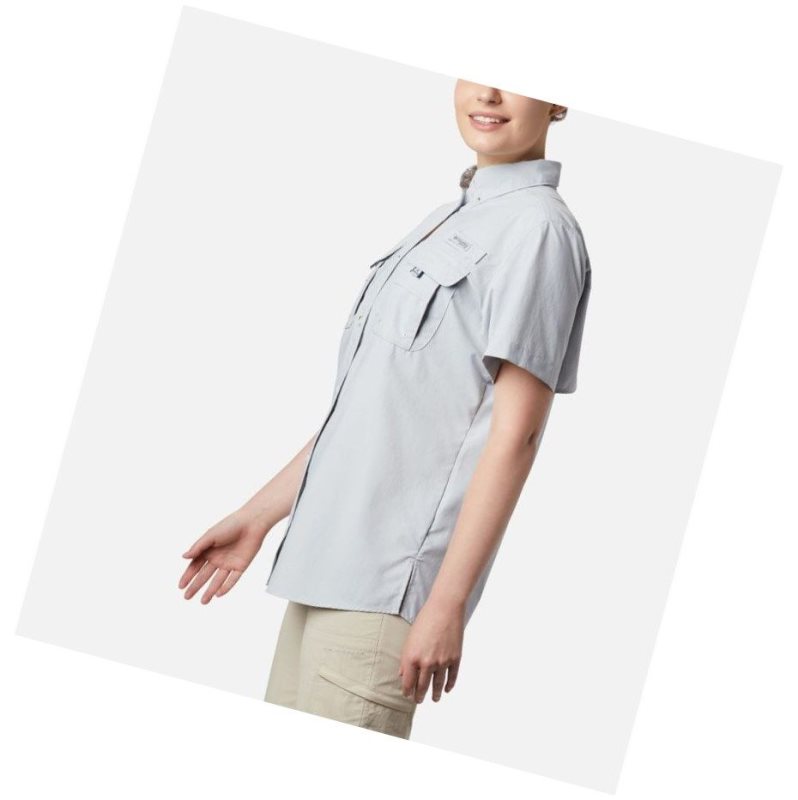 Koszule Columbia PFG Bahama Short Sleeve Damskie Szare | 62QGEKPUX