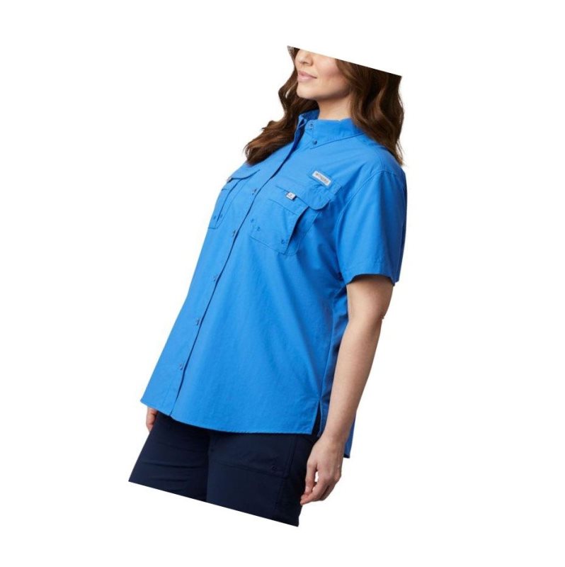 Koszule Columbia PFG Bahama Short Sleeve Plus Size Damskie Niebieskie | 41QXDTPLI