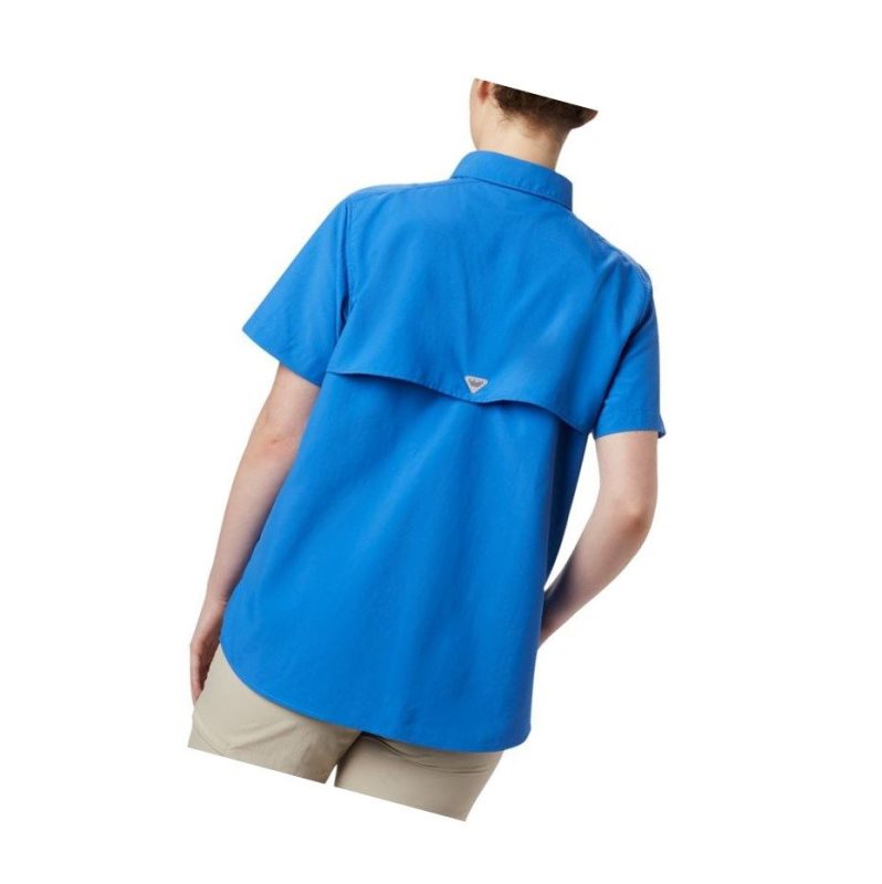 Koszule Columbia PFG Bahama Short Sleeve Damskie Niebieskie | 28UDEPLMF