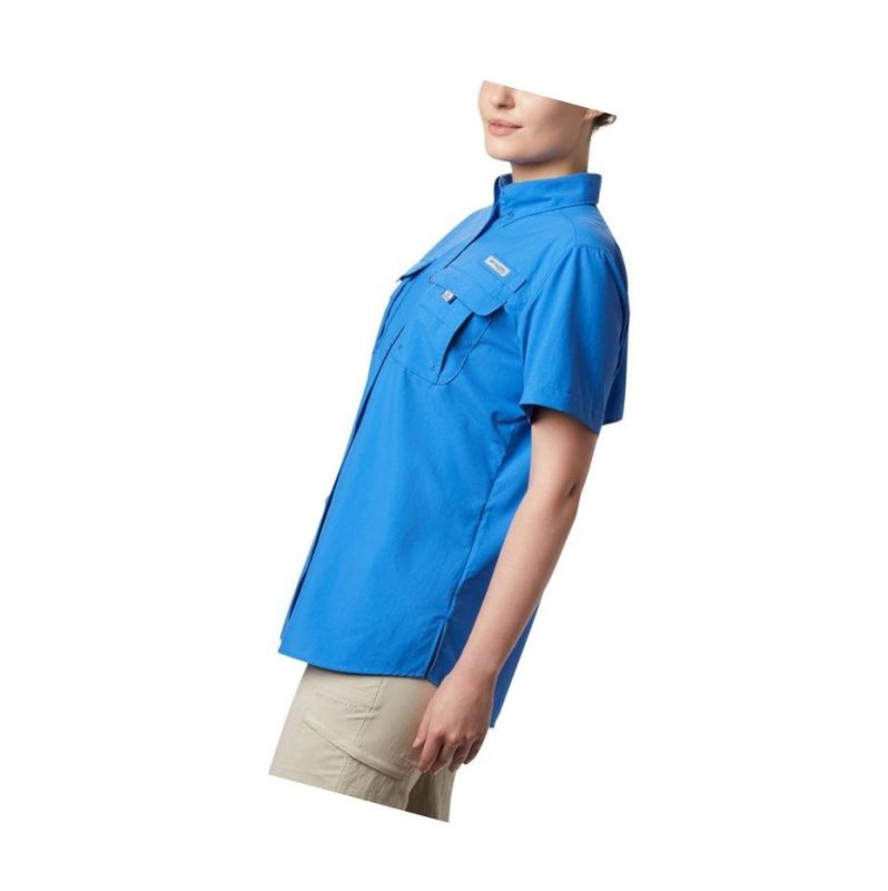 Koszule Columbia PFG Bahama Short Sleeve Damskie Niebieskie | 28UDEPLMF