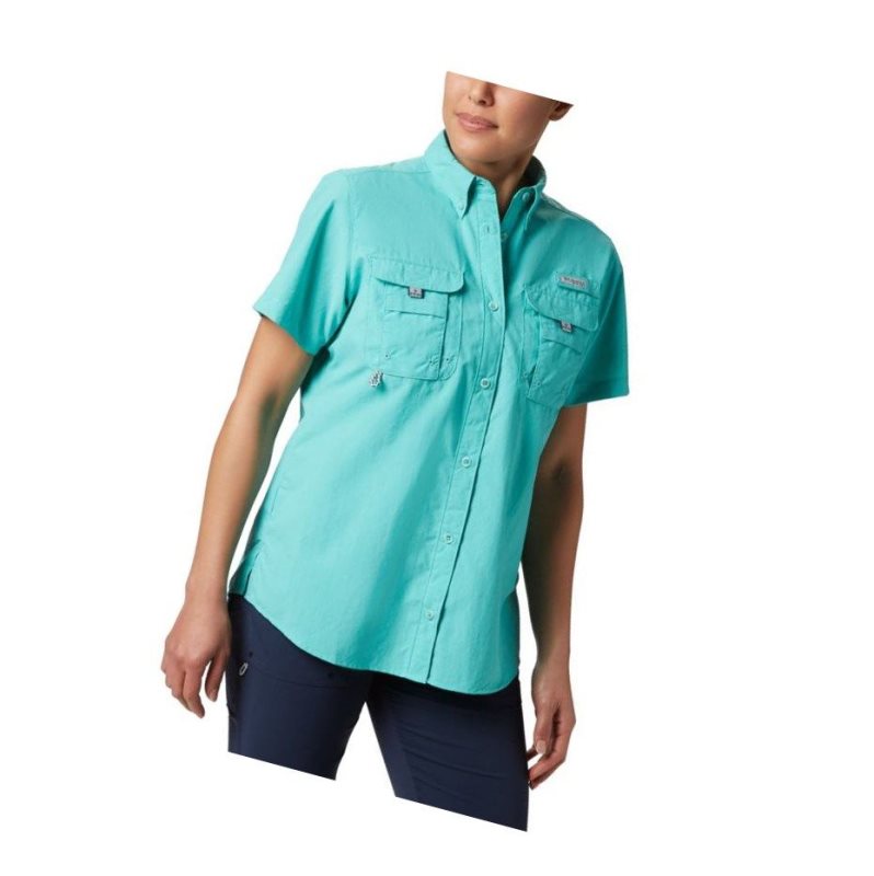 Koszule Columbia PFG Bahama Short Sleeve Plus Size Damskie Niebieskie | 21UQSGBYL