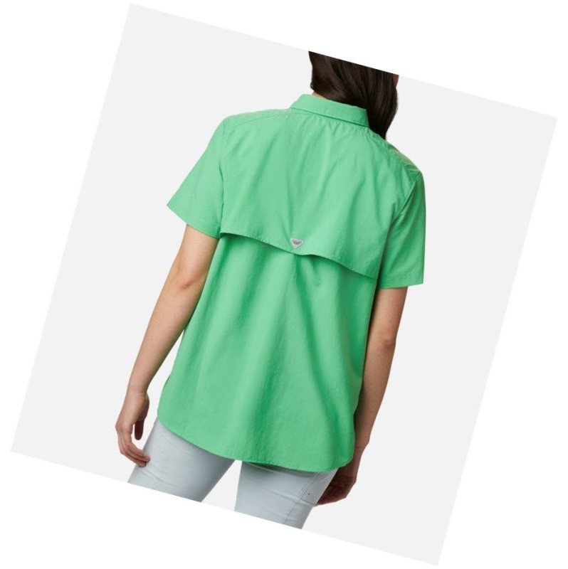 Koszule Columbia PFG Bahama Short Sleeve Damskie Turkusowe | 01HKOATYE