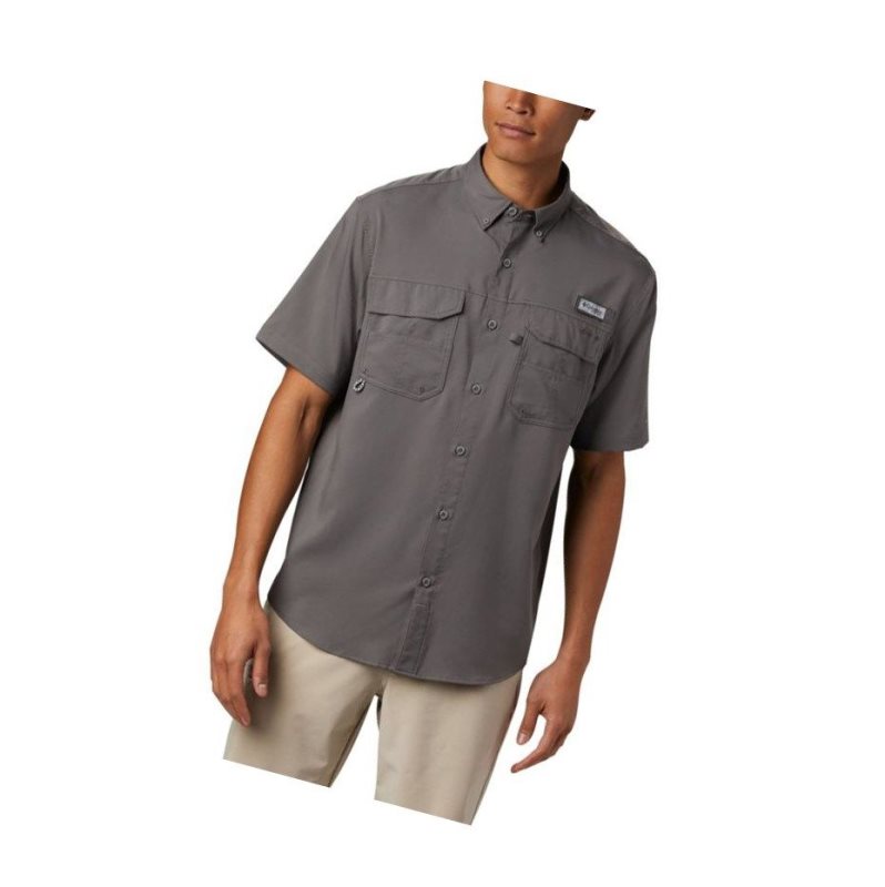 Koszule Columbia PFG Blood and Guts III Short Sleeve Woven Męskie Szare | 51FGRTZYM